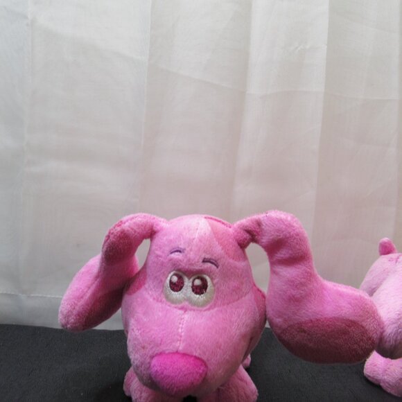 Nickelodeon Blue's Clues Magenta 7" Pink Dog Plush Stuffed Animals Toy Lot of 2 - Picture 3 of 16
